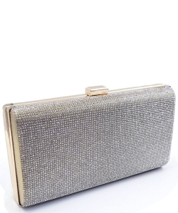 Crystal Evening Clutch Bag HB-0020 GOLD CLEAR